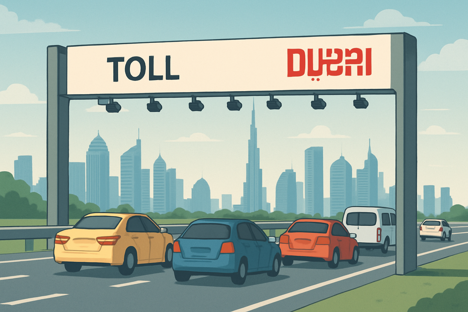 Dubai toll roads traffic management